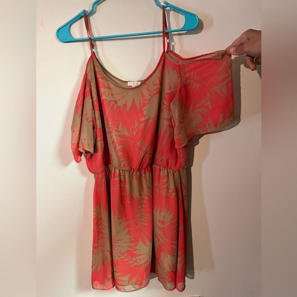 Floral off shoulder Flowy dress